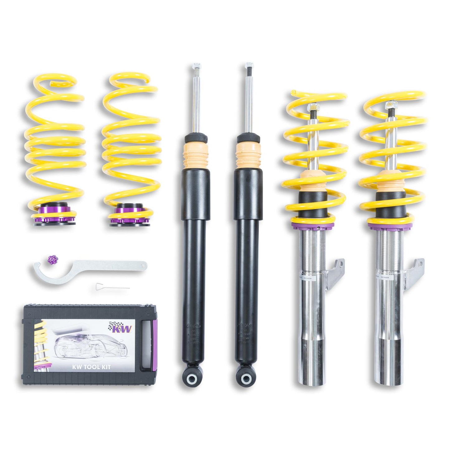 Койловер підвіски V1 inox — AUDI Q2 (GA) GAB, CUPRA LEON Sportstourer (KL8, KU8, KUD), SEAT LEON Sportstourer (KL8, KLD), SKODA SUPERB III (3V3, 3T), VW PASSAT 3G2 (3C) (1.4 TSI…SQ2 TFSI quattro)