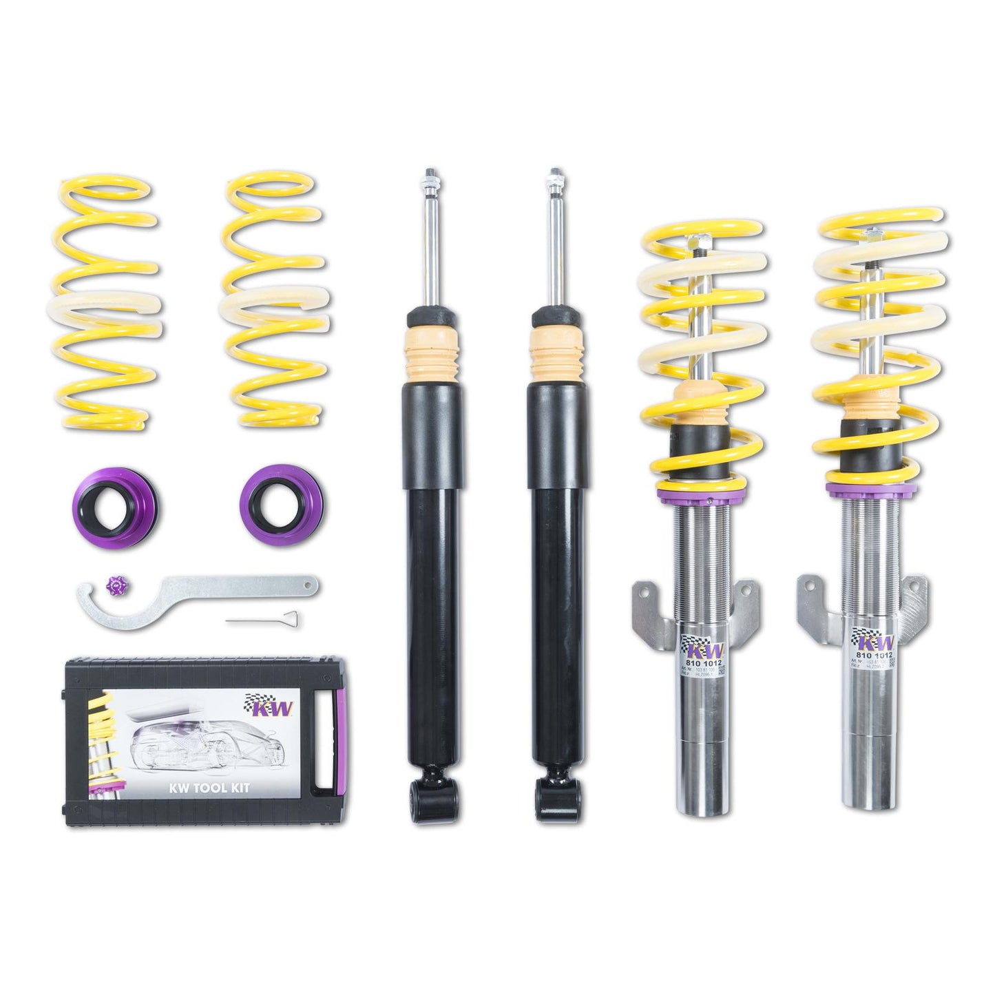 Койловер підвіски V1 inox — SEAT IBIZA Mk V (KJ1, KJG), SKODA FABIA IV (PJ3), VW POLO VI (AW, AW1, BZ1) (1.0…1.6 TDI)