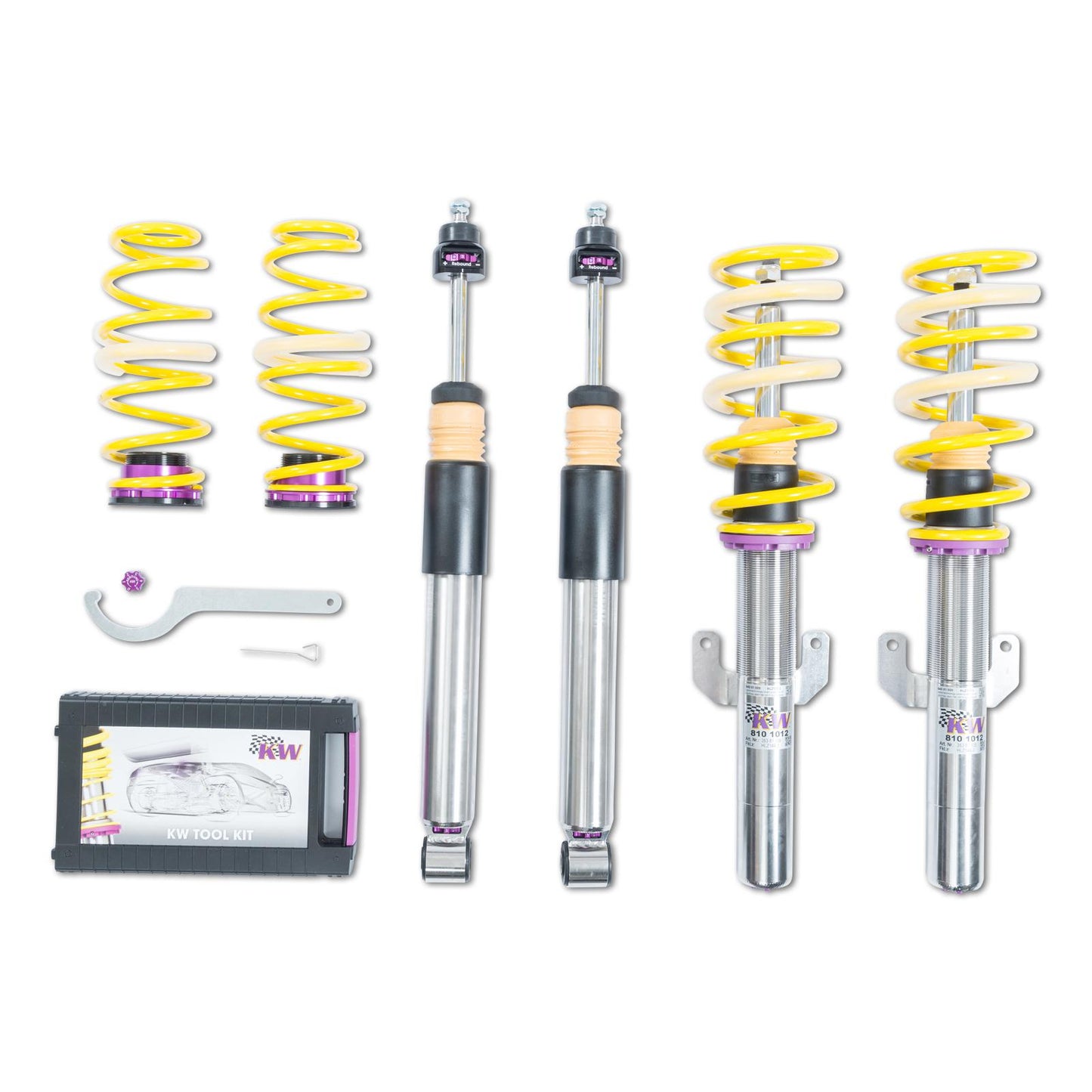 Койловерна підвіска V3 inox — SEAT IBIZA Mk V (KJ1, KJG), SKODA FABIA IV (PJ3), VW POLO VI (AW, AW1, BZ1) (1.0…1.6 TDI)