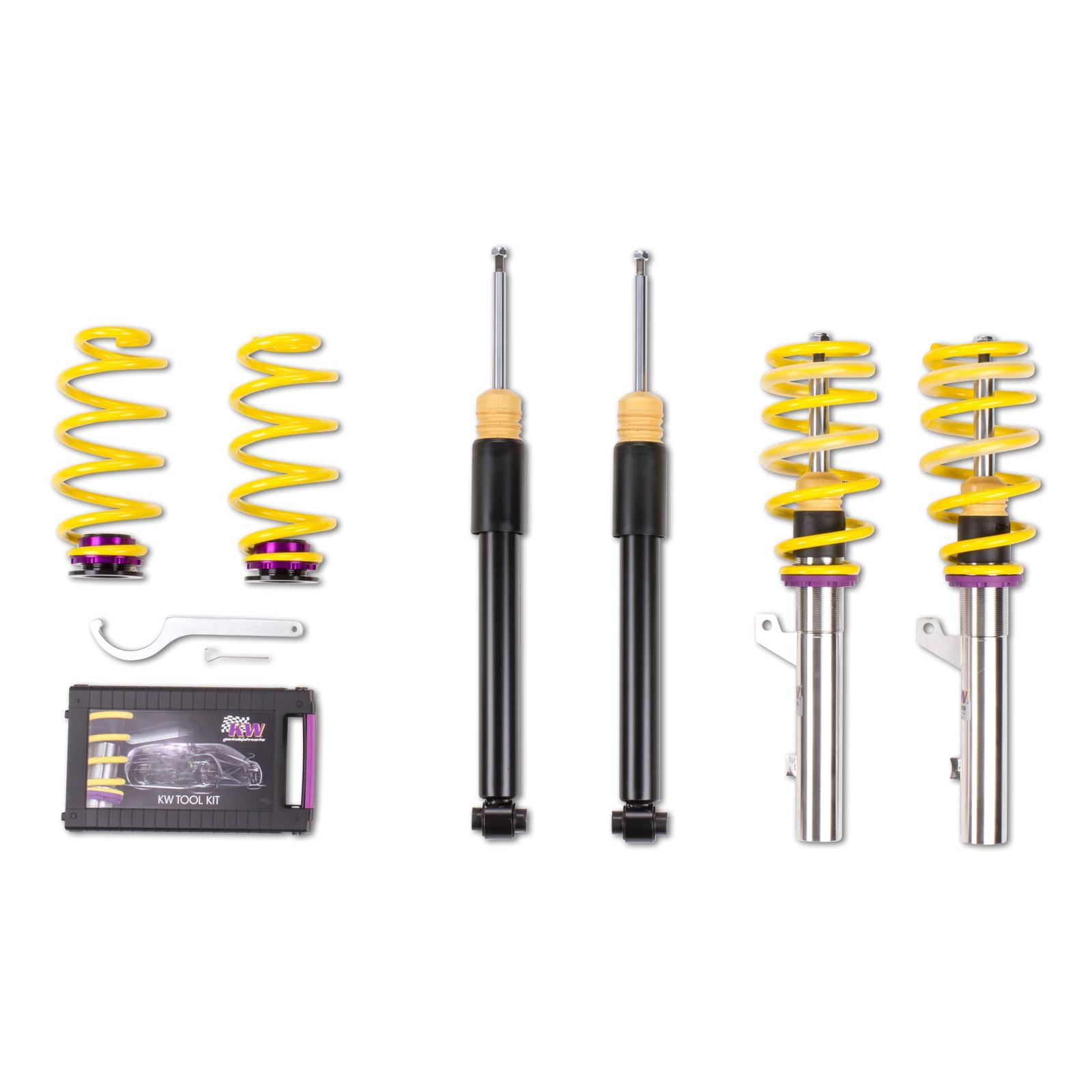 Койловер підвіски V1 inox — AUDI A3 (8V) 8V1, 8VK, AUDI A3 Saloon (8V) 8VS, 8VM, AUDI A3 Sportback (8V) 8VA, 8VF (1.2 TFSI…40 TFSI) [1021000G]
