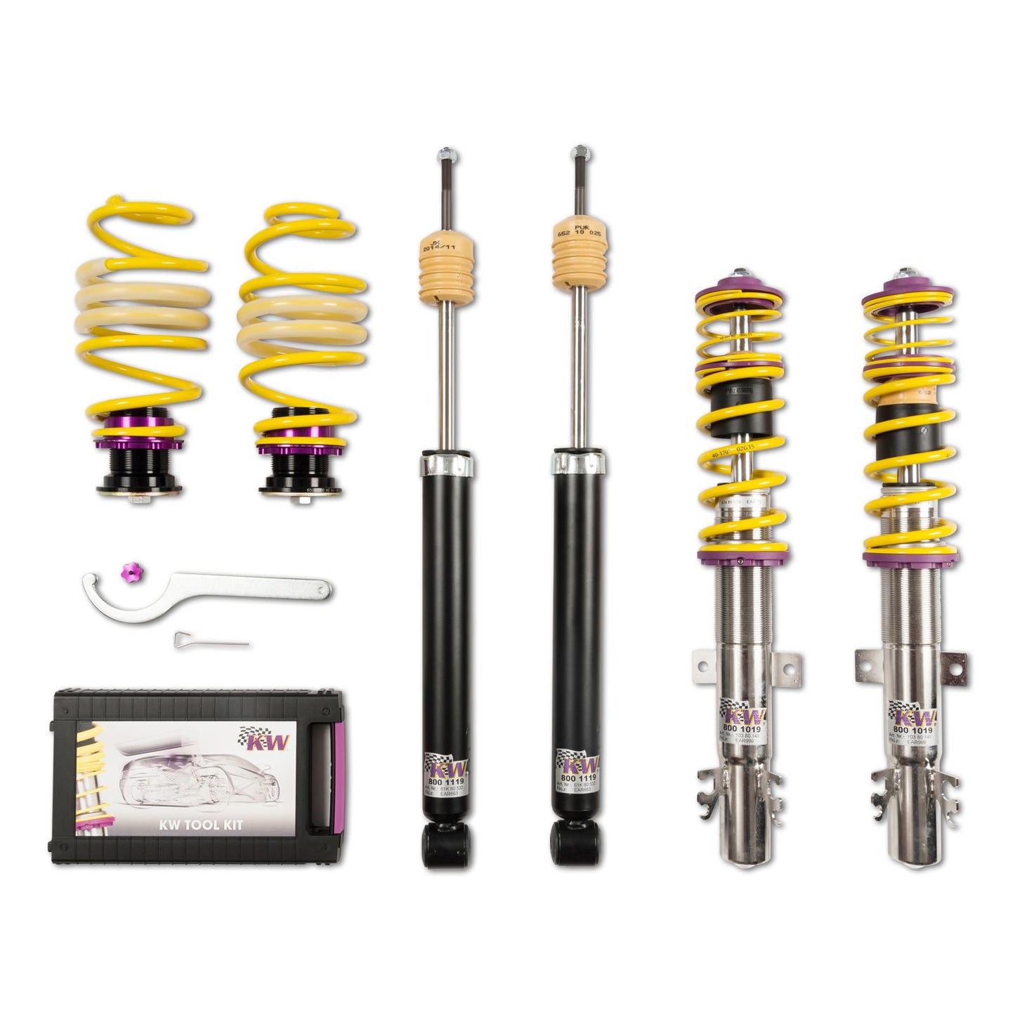Койловер підвіски V1 inox — SKODA CITIGO (AA), SEAT Mii (AA, KF1), VW UP (AA, 121, 122, BL1, BL2) (1.0, 1.0 TSI)