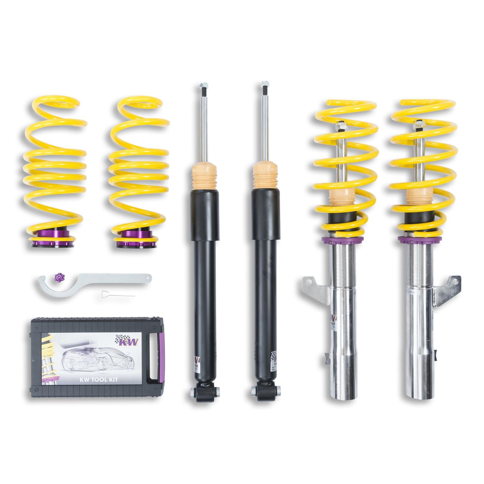 Койловер підвіски V1 inox — AUDI A3 Convertible (8V) 8V7, 8VE, SEAT LEON ST (5F8), SKODA OCTAVIA III (5E3, NL3, NR3), SKODA OCTAVIA III Combi (5E5, 5E6), VW GOLF VII Estate (AUV, BA5, BV5) (1.0 TSI…40 TFSI) [1028000U]