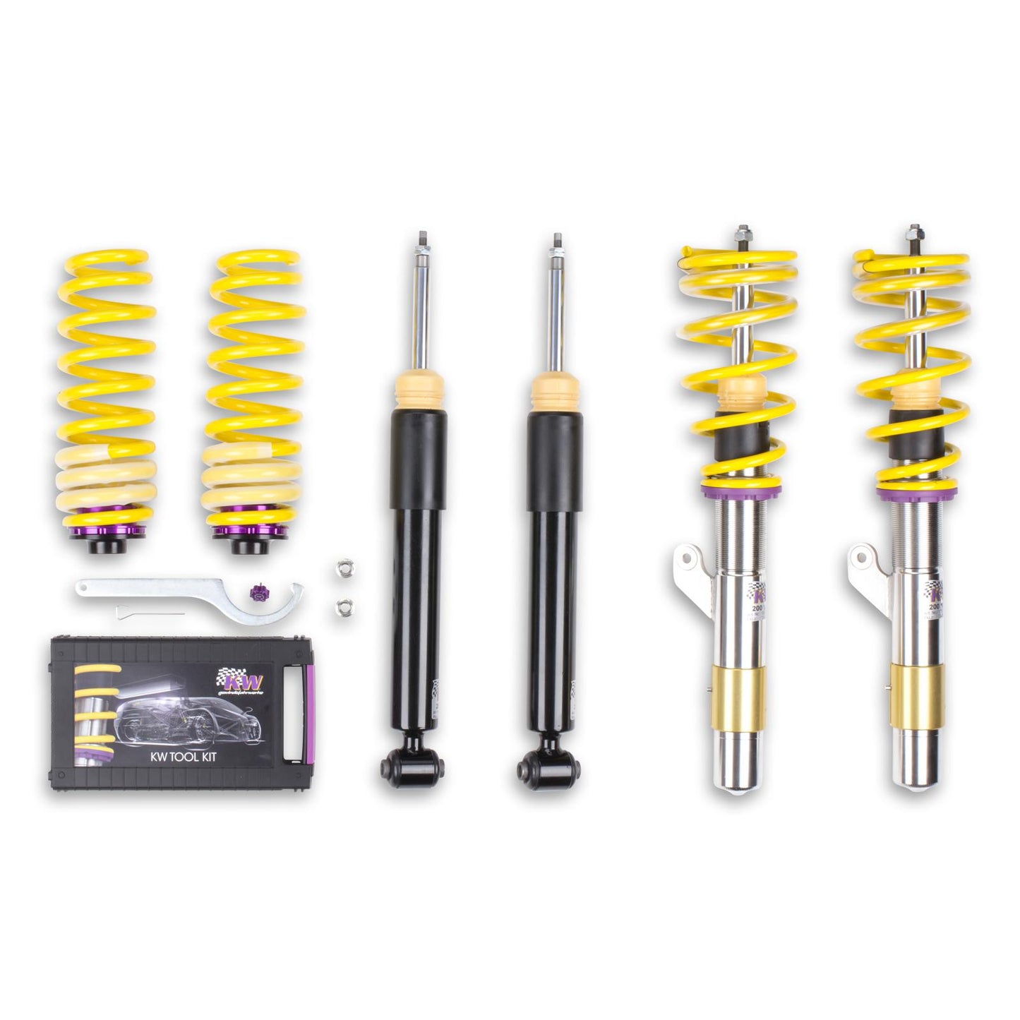 Койловерна підвіска V2 inox — BMW 2 Coupe (F22, F87) 1C, M3, BMW 1 (F20) 1K4, BMW 1 (F21) 1K2, BMW 3 (F30, F80) 3-HY, 3L, M3, M3 GTS, BMW 4 Coupe (F32, F82) 3C, M3, M3 GTS (114 d…430 i)