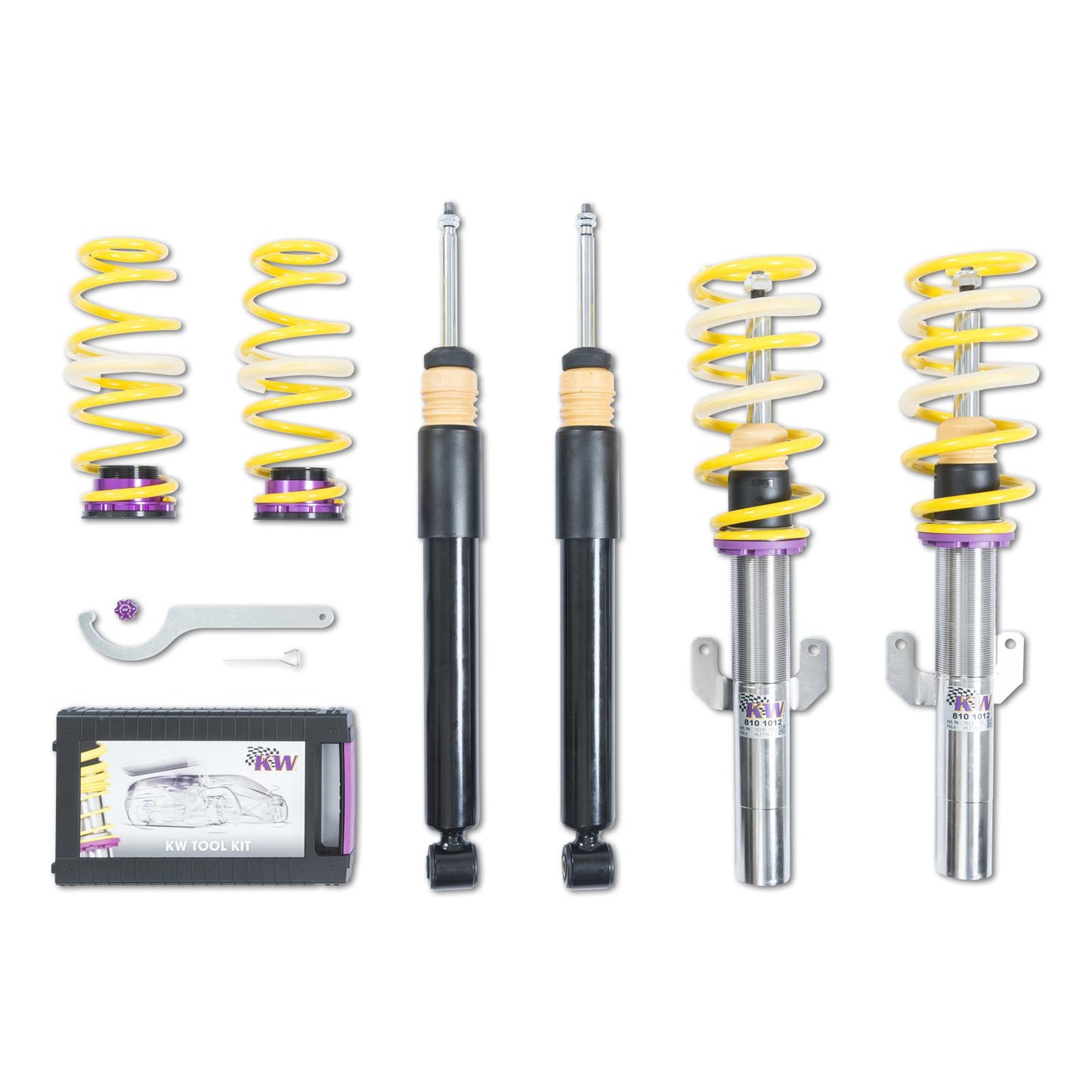 Койловерна підвіска V2 inox — SEAT IBIZA Mk V (KJ1, KJG), SKODA FABIA IV (PJ3), VW POLO VI (AW, AW1, BZ1) (1.0…1.6 TDI)
